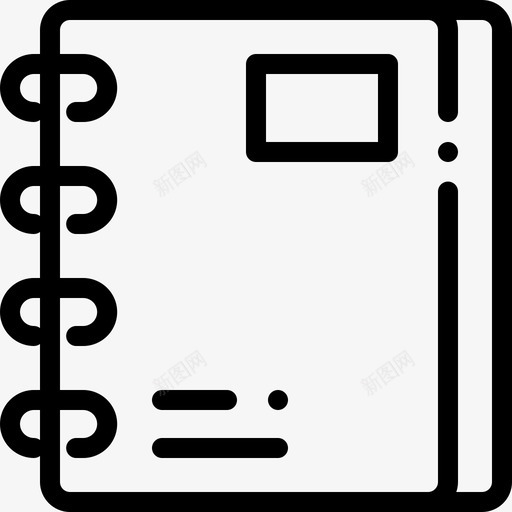 笔记本回校36直线图标svg_新图网 https://ixintu.com 回校36 直线 笔记本