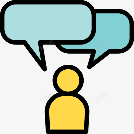 语言通讯13线性颜色图标svg_新图网 https://ixintu.com 线性颜色 语言 通讯13