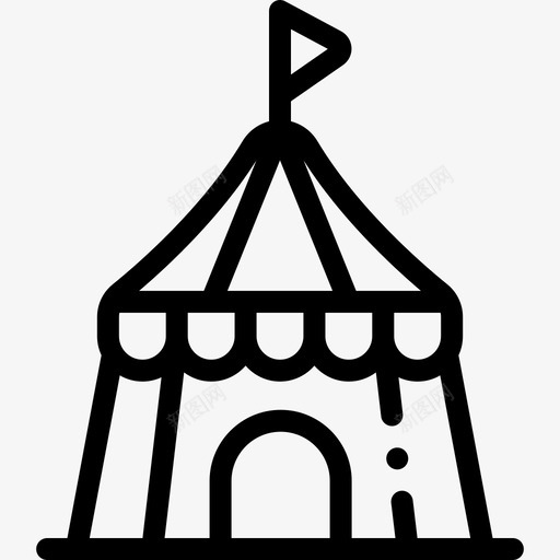 马戏团帐篷游乐园25直线图标svg_新图网 https://ixintu.com 游乐园25 直线 马戏团帐篷