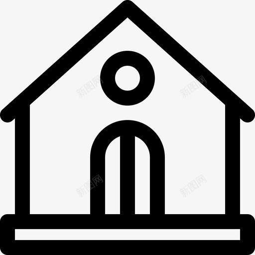 姜饼屋寒假5线性图标svg_新图网 https://ixintu.com 姜饼屋 寒假5 线性