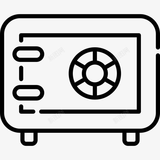 保险箱钱46直线型图标svg_新图网 https://ixintu.com 保险箱 直线型 钱46