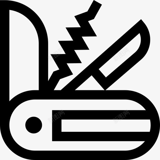 瑞士刀野营67直纹图标svg_新图网 https://ixintu.com 瑞士刀 直纹 野营67