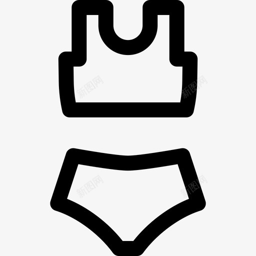 比基尼水上乐园2直线型图标svg_新图网 https://ixintu.com 比基尼 水上乐园2 直线型