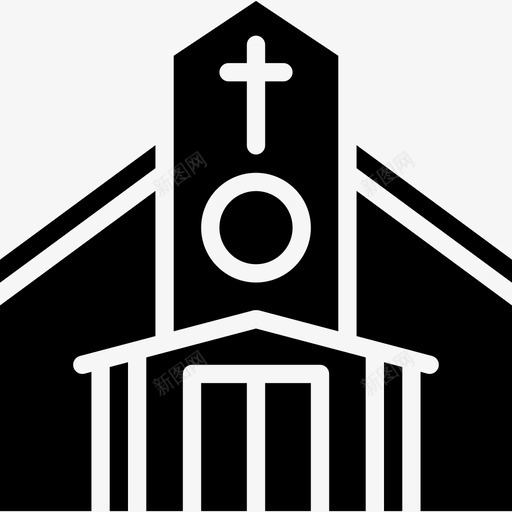 教堂105号婚礼填充图标svg_新图网 https://ixintu.com 105号婚礼 填充 教堂
