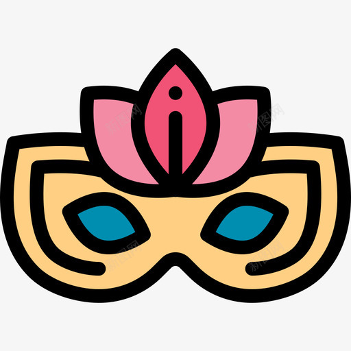 眼罩音乐节26线性颜色图标svg_新图网 https://ixintu.com 眼罩 线性颜色 音乐节26
