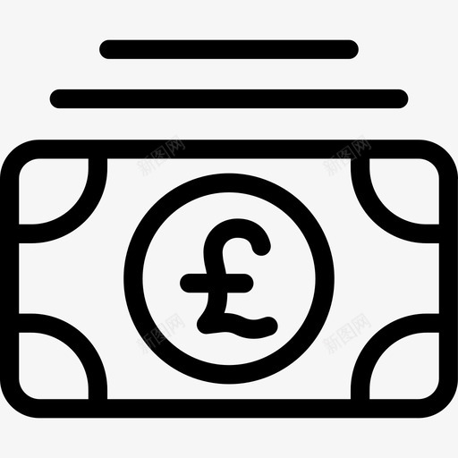 英镑银行和金融17直系图标svg_新图网 https://ixintu.com 直系 英镑 银行和金融17