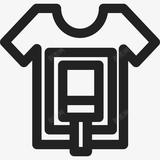 T恤印花21直线图标svg_新图网 https://ixintu.com T恤 印花21 直线