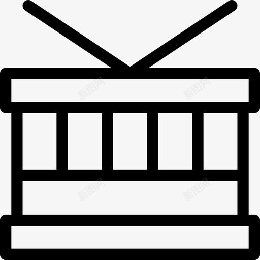 鼓独立日2直线图标svg_新图网 https://ixintu.com 独立日2 直线 鼓