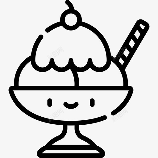 冰淇淋热带14直纹图标svg_新图网 https://ixintu.com 冰淇淋 热带14 直纹