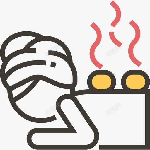 热石温泉元素2黄色阴影图标svg_新图网 https://ixintu.com 温泉元素2 热石 黄色阴影
