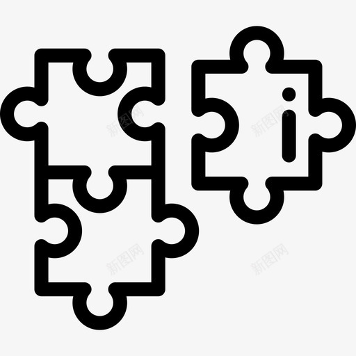 拼图书呆子5线性图标svg_新图网 https://ixintu.com 书呆子5 拼图 线性