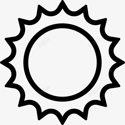 太阳80度天气直线型图标svg_新图网 https://ixintu.com 80度天气 太阳 直线型