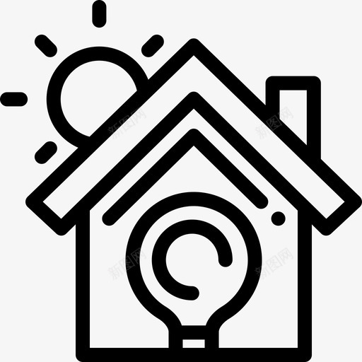 太阳能温室5线性图标svg_新图网 https://ixintu.com 太阳能 温室5 线性