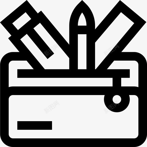 铅笔盒返校34直线型图标svg_新图网 https://ixintu.com 直线型 返校34 铅笔盒