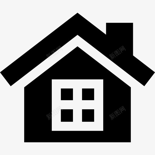 房子圣诞装饰品3填充图标svg_新图网 https://ixintu.com 圣诞装饰品3 填充 房子