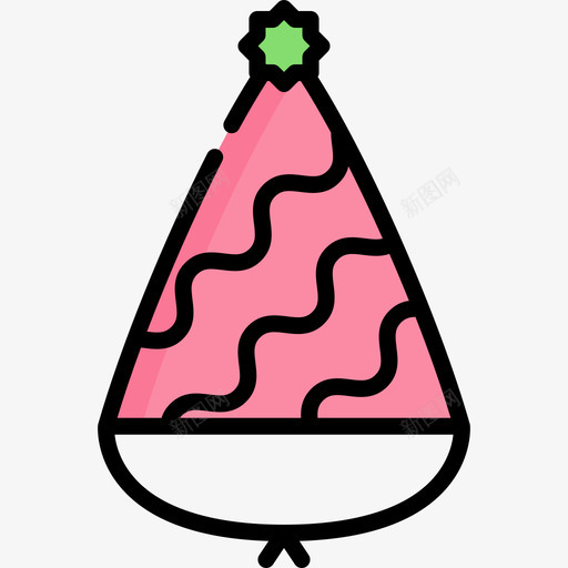 趣味帽子69岁生日线性颜色图标svg_新图网 https://ixintu.com 69岁生日 线性颜色 趣味帽子