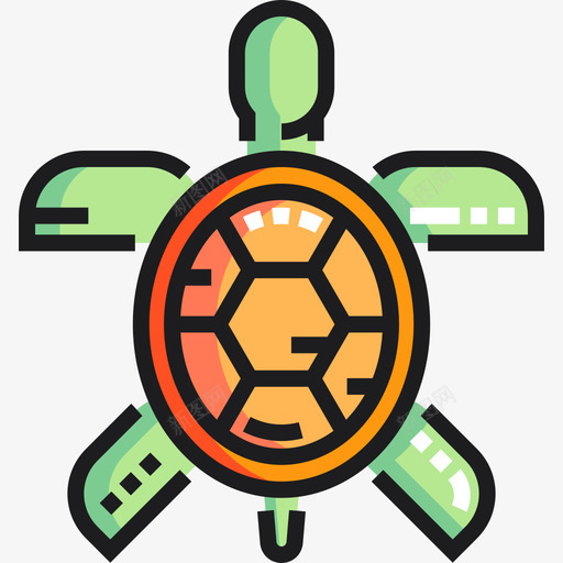 海龟热带10线形颜色图标svg_新图网 https://ixintu.com 海龟 热带10 线形颜色