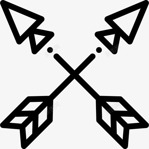 箭头中世纪27直线图标svg_新图网 https://ixintu.com 中世纪27 直线 箭头