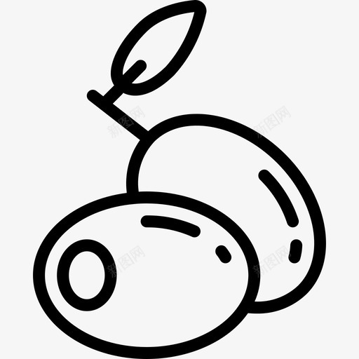 橄榄天麻线形图标svg_新图网 https://ixintu.com 天麻 橄榄 线形