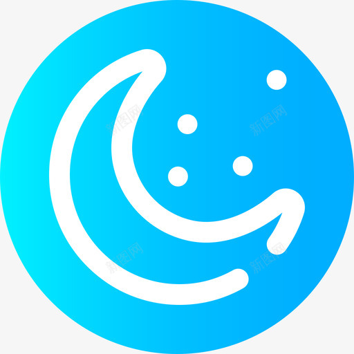 夜晚144号天气圆形图标svg_新图网 https://ixintu.com 144号天气 圆形 夜晚