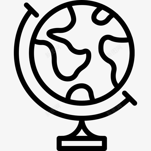 地球仪要素11直线图标svg_新图网 https://ixintu.com 地球仪 直线 要素11