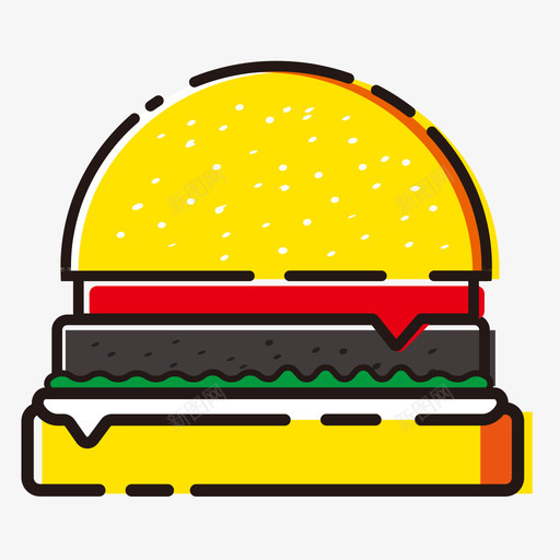 MBE风格-汉堡svg_新图网 https://ixintu.com MBE风格-汉堡
