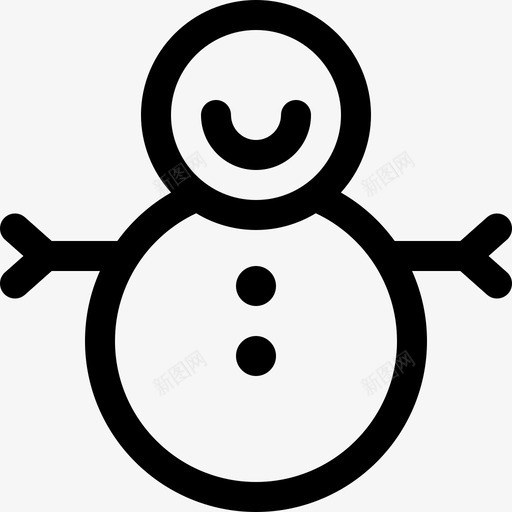 雪人寒假5线性图标svg_新图网 https://ixintu.com 寒假5 线性 雪人