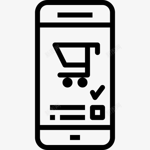 网上商店手机和电话4直线图标svg_新图网 https://ixintu.com 手机和电话4 直线 网上商店