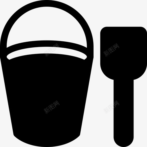 沙桶玩具19装满图标svg_新图网 https://ixintu.com 沙桶 玩具19 装满