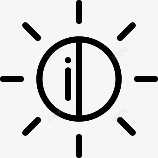 亮度照片编辑工具8线性图标svg_新图网 https://ixintu.com 亮度 照片编辑工具8 线性
