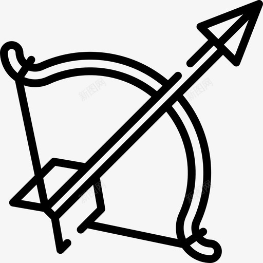 射箭运动61直线图标svg_新图网 https://ixintu.com 射箭 直线 运动61