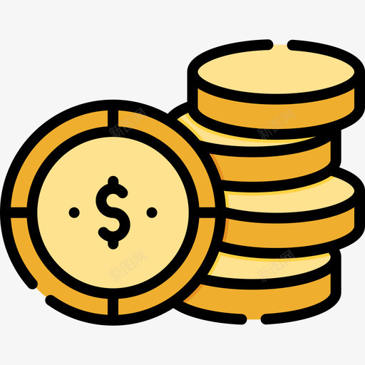 钱税6线颜色图标svg_新图网 https://ixintu.com 税6 线颜色 钱
