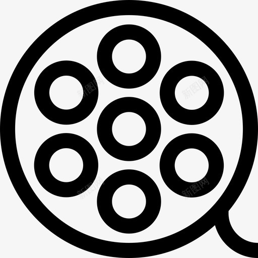 胶片卷盘媒体技术10线性图标svg_新图网 https://ixintu.com 媒体技术10 线性 胶片卷盘