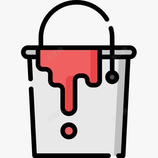 油漆桶艺术工作室8线性颜色图标svg_新图网 https://ixintu.com 油漆桶 线性颜色 艺术工作室8