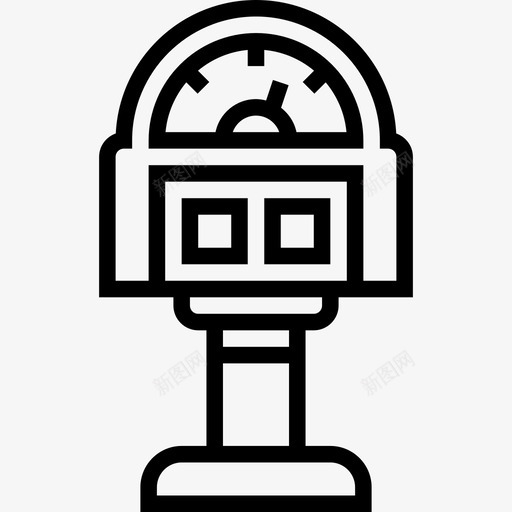 停车收费表城市要素29线性图标svg_新图网 https://ixintu.com 停车收费表 城市要素29 线性