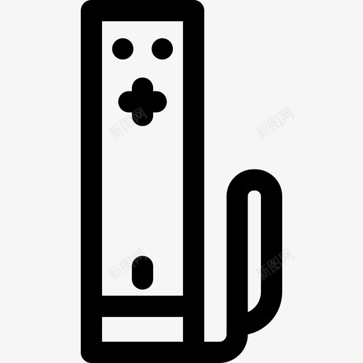 Wii遥控器游戏24线性图标svg_新图网 https://ixintu.com Wii遥控器 游戏24 线性