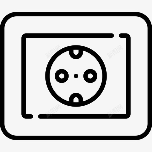 电源插座电工工具和元件3线性图标svg_新图网 https://ixintu.com 电工工具和元件3 电源插座 线性