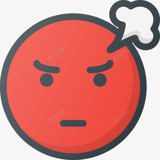 愤怒表情符号22线性颜色图标svg_新图网 https://ixintu.com 愤怒 线性颜色 表情符号22