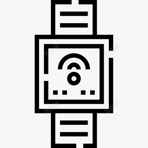 智能手表互联网技术5线性图标svg_新图网 https://ixintu.com 互联网技术5 智能手表 线性