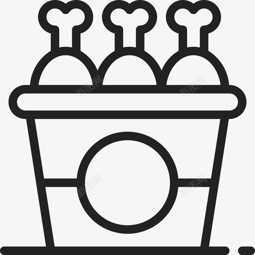 炸鸡快餐39直系图标svg_新图网 https://ixintu.com 快餐39 炸鸡 直系
