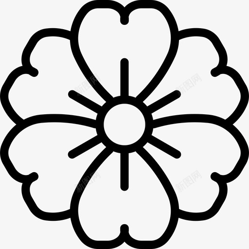 花自然53线形图标svg_新图网 https://ixintu.com 线形 自然53 花
