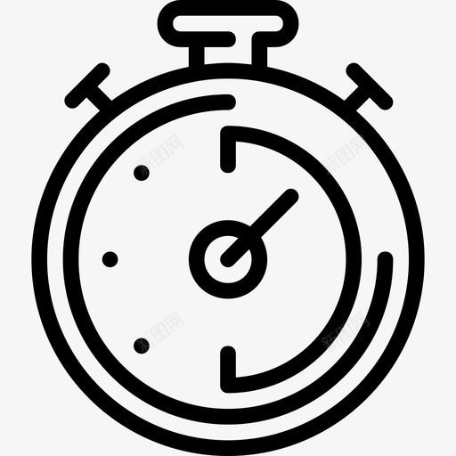 秒表商务149直线型图标svg_新图网 https://ixintu.com 商务149 直线型 秒表