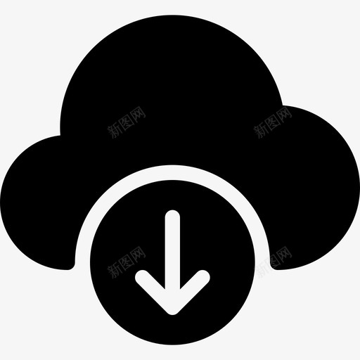 云计算云网络2已填充图标svg_新图网 https://ixintu.com 云网络2 云计算 已填充