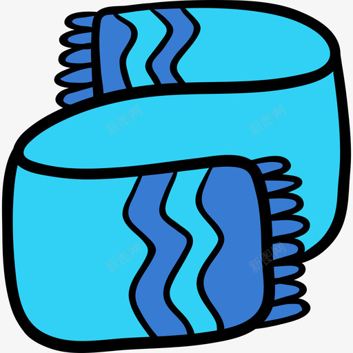 围巾冬季9彩色图标svg_新图网 https://ixintu.com 冬季9 围巾 彩色