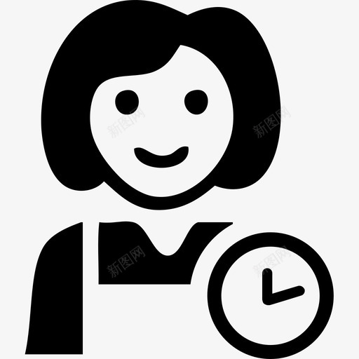 钟点工svg_新图网 https://ixintu.com 钟点工