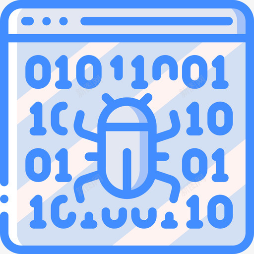 Bug网络托管16蓝色图标svg_新图网 https://ixintu.com Bug 网络托管16 蓝色