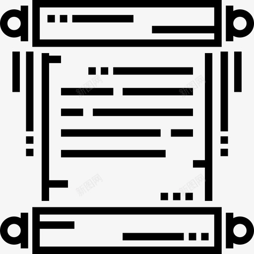 卷轴中世纪25直线图标svg_新图网 https://ixintu.com 中世纪25 卷轴 直线