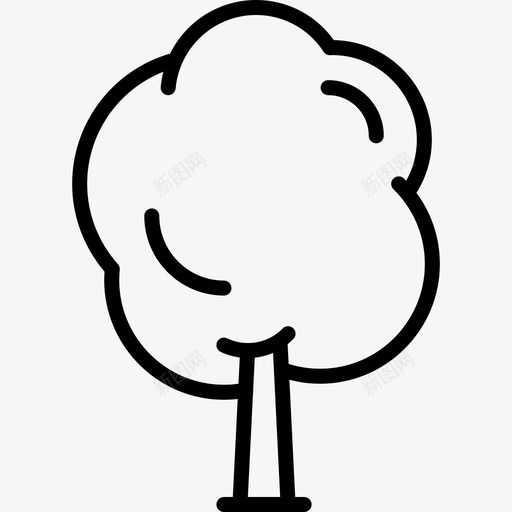树动物和自然3线性图标svg_新图网 https://ixintu.com 动物和自然3 树 线性