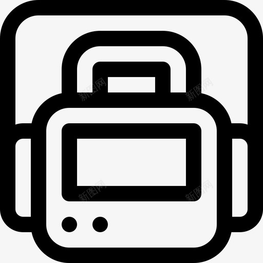 除颤器医疗器械5线性图标svg_新图网 https://ixintu.com 医疗器械5 线性 除颤器