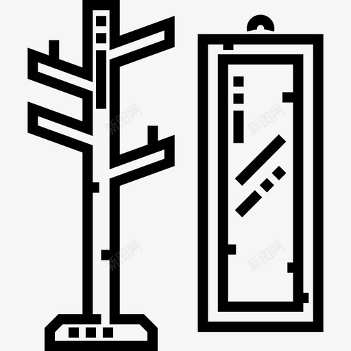 衣架家庭生活12线性图标svg_新图网 https://ixintu.com 家庭生活12 线性 衣架